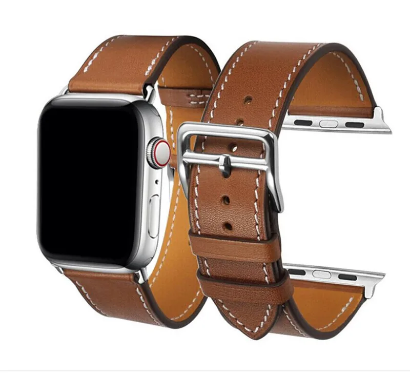 Pulseira совместимый для apple watch ремешок 38 мм 40 мм кожаный correa для apple watch 5 4 3 2 Широкие ремешки 44 мм 42 мм браслет