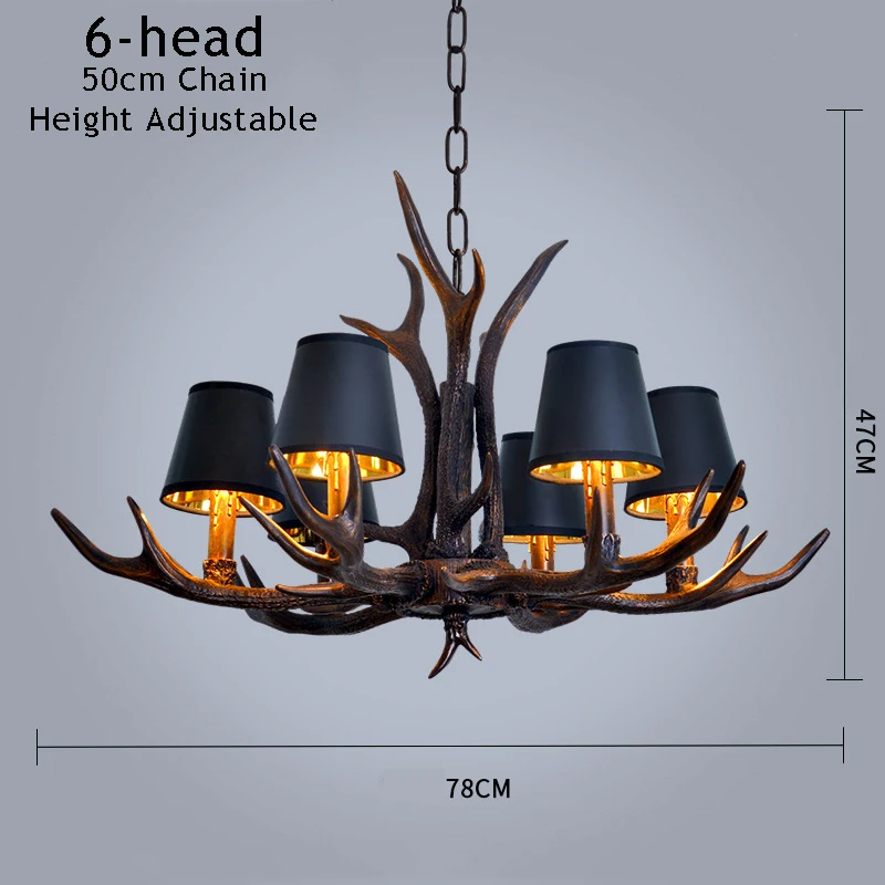 crystal ball chandelier E14 Chandelier Antler Pendant Light America Retro Hanging Lighting for Living Room Coffee Bar Loft Restaurant Hotel Lobby Lamps dining room chandeliers