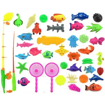

New Educational Fish Pond Game Magnetic Fishing Pole Rod & Fish Model Set Kid Toy Kids Gift