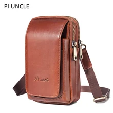 Новинка, мужская сумка на пояс из натуральной кожи с масляным воском, поясная сумка для сотового/мобильного телефона, набедренный ремень, кошелек, поясная сумка, поясная сумка, мужская сумка для живота