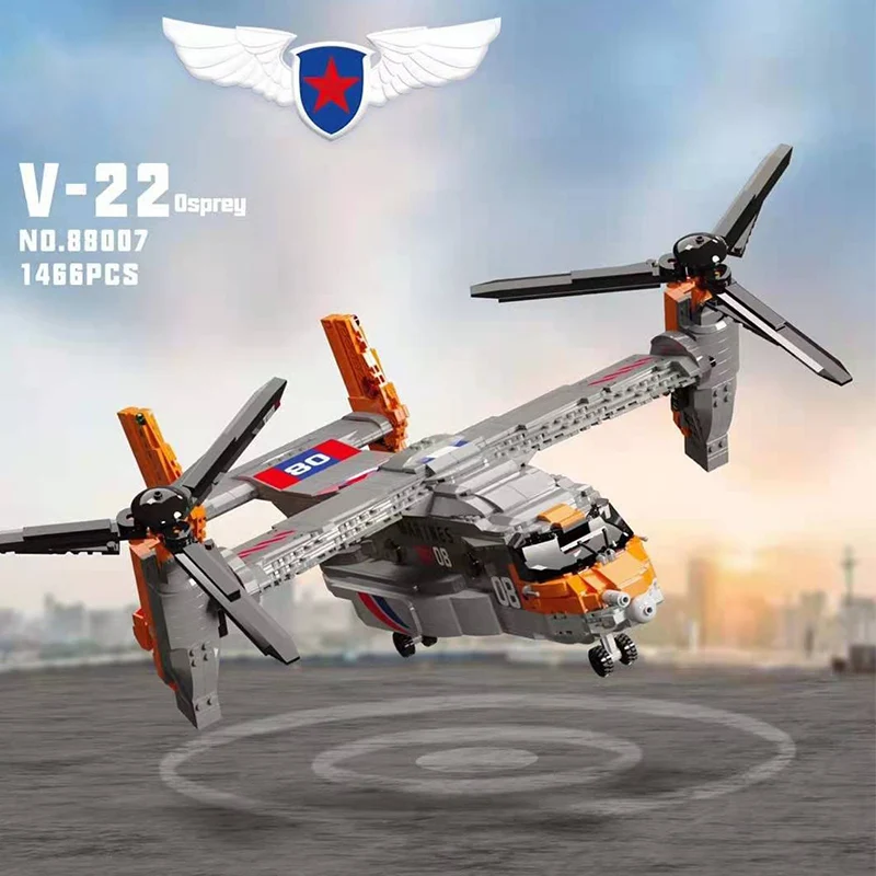 2021 новые имеющиеся в наличии со штанами клеш Boeing V 22 Скоп Военная серия авиации истребитель строительный
