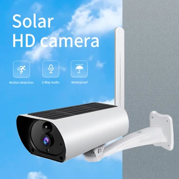 

Solar IP 4G Camera Outdoor PIR Flexible Waterproof IP66 with SIM Card 64G Video Surveillance HD 1080p Wireless 1.5W Solar Power