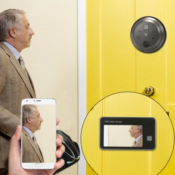 

Doorbell Video Peephole Wifi Doorbell Camera 4.3" Monitor Motion Detection Door Viewer Video-eye Wireless Ring Intercom