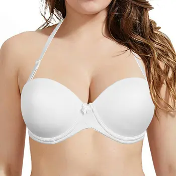

YBCG Women Bra Underwire Push Up Padded Wedding Sexy Lingerie Invisible Bras Halter Strapless Bra 1/2 Cups Bras for Women