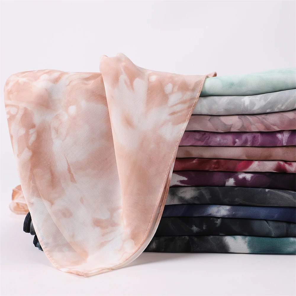 

NEW Plain tie-dye bubble chiffon print shawls headband beach hijab summer Muslim wraps scarves/scarf 10pcs/lot hot sale