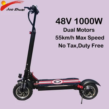 

Powerful Electric Scooter 48V 2000W Double Engine 10inch Motor Wheel Kick E Scooter Electric Skateboard Adults Scooter Electrico