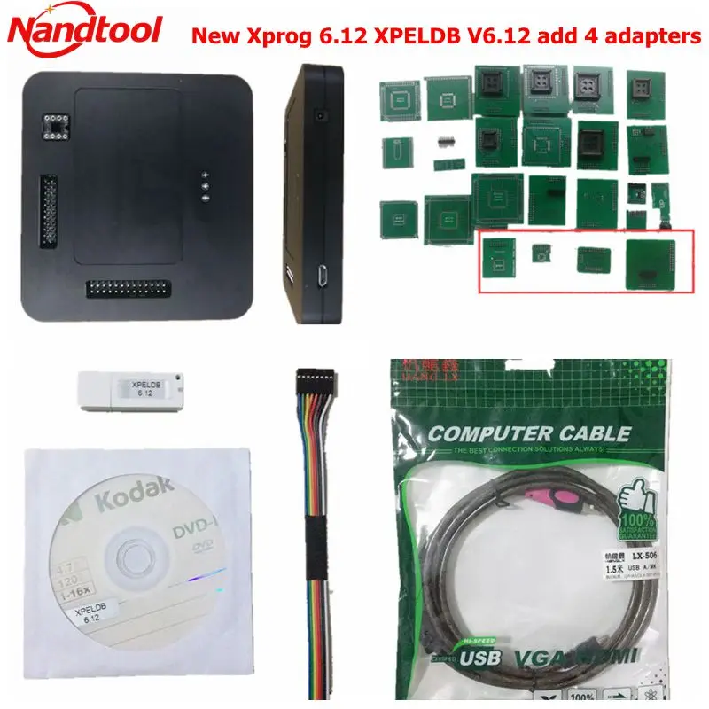 Xprog 6,12 XPELDB V6.12 V5.84 V5.74 ECU чип Тюнинг инструмент с USB Dongle больше функций, чем старая версия - Цвет: XPROG 6.12