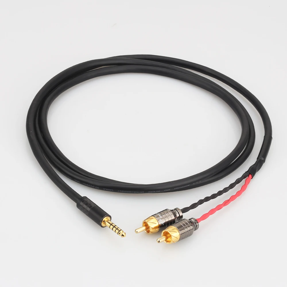 HIFI 4 4mm to 2 RCA Audio Cable 1 tp 2 splitter HIFI cable For SONY NW WM1Z A WM1A 1Z PHA 1A 2A Z1R 4 4mm Upgrade Cable