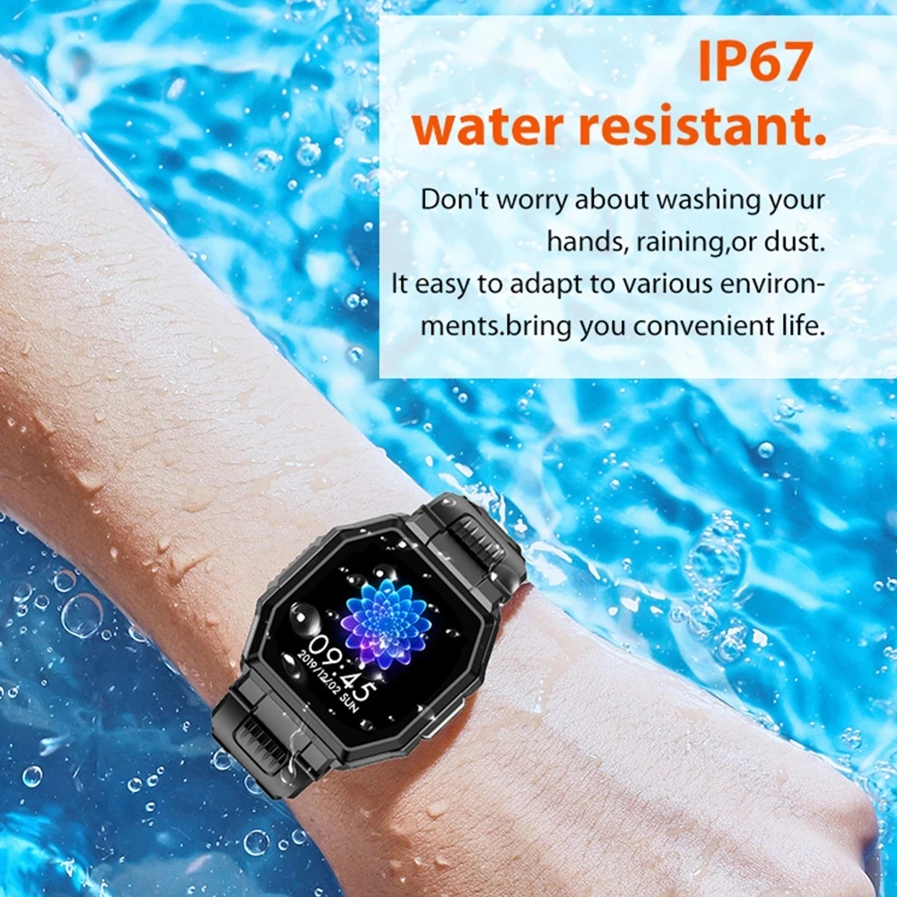 GEJIAN Smart Watch Men smartwatch Bluetooth call For Xiaomi Huawei ios Phone Full Screen Touch Waterproof Android sports Watch