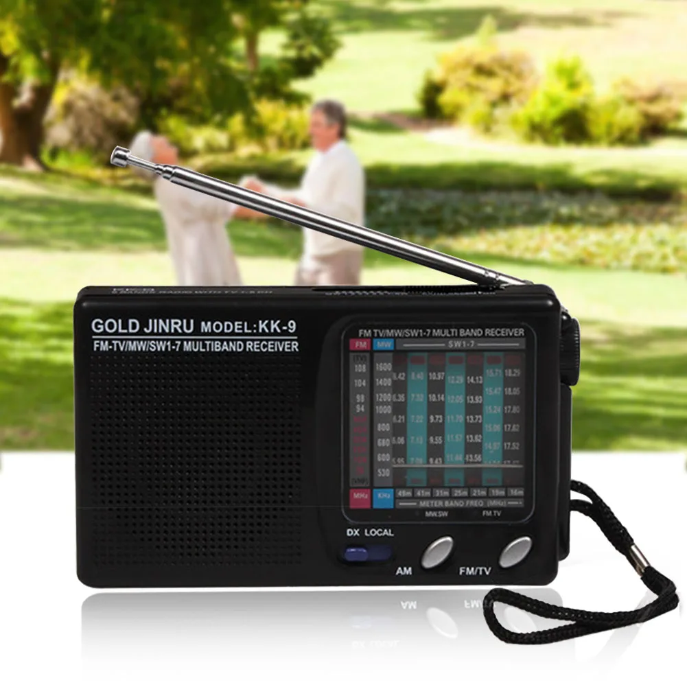

KK-9 Classic Home Portable High Sensitivity Mono Channel Shortwave Speakers Radio Durable Wireless Mini Full Band Black AM/FM
