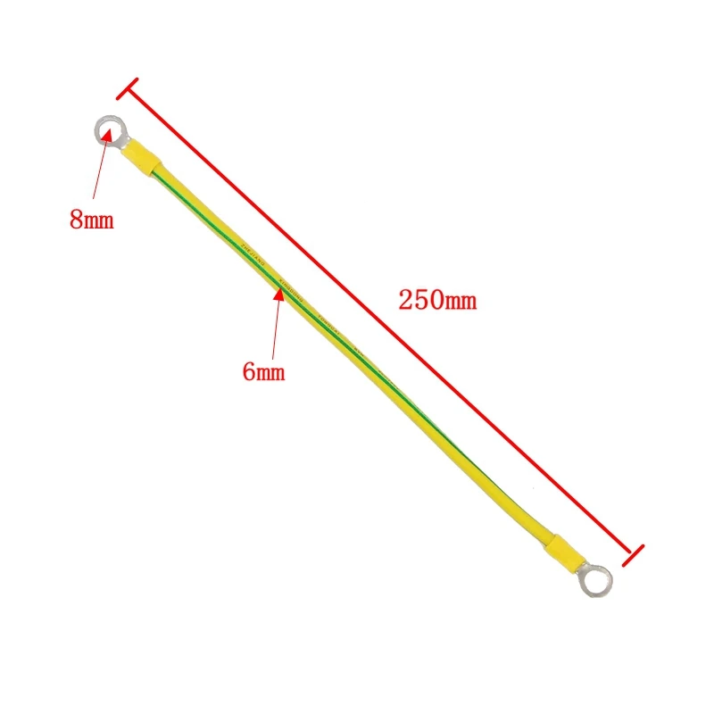 Провод заземления желтый и зеленый заземляющий провод плетеный провод Медь провода 2,5/4/6 мм Gangbei