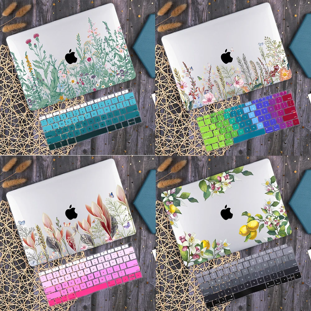 Capa de Plástico Rígido para Macbook Air Pro Retina 11 12 13 15 16 Polegada id 2023 m1 A2337 A2338 A2179 Capa Impressa