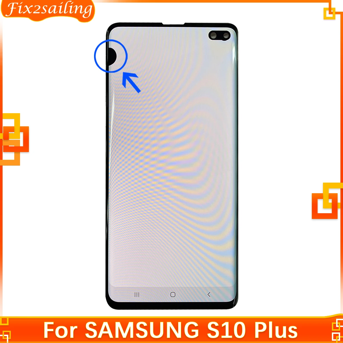 ЖК-дисплей для Samsung S10 Plus G9750 SM-G9750 дигитайзер сборка + большая точка Красная тень 100%