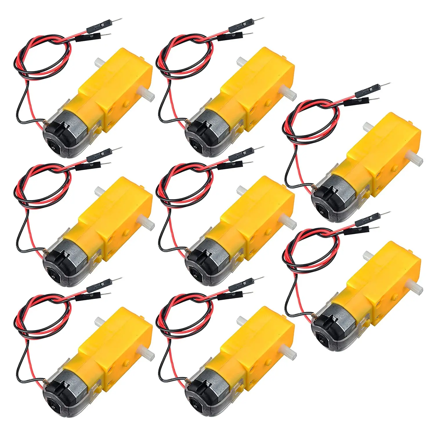 MKYCAI 8pcs TT Motor DC Electric Motor 3V-6V Dual Shaft Geared Motor Magnetic Gearbox Engine Motor Compatible with Ar-duino Smart Car Robot 