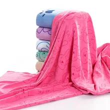 От производителя полотенце для ванной из микрофибры 400 г полиэстер и нейлон Мультфильм водопоглощающее печатное Большое банное полотенце