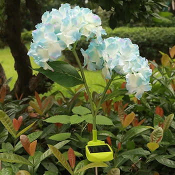 

LED Solar flower LightS solar hydrangea lamp Decorative Outdoor Lawn Home Garden Fake Flower Night Lights Waterproof Lamps