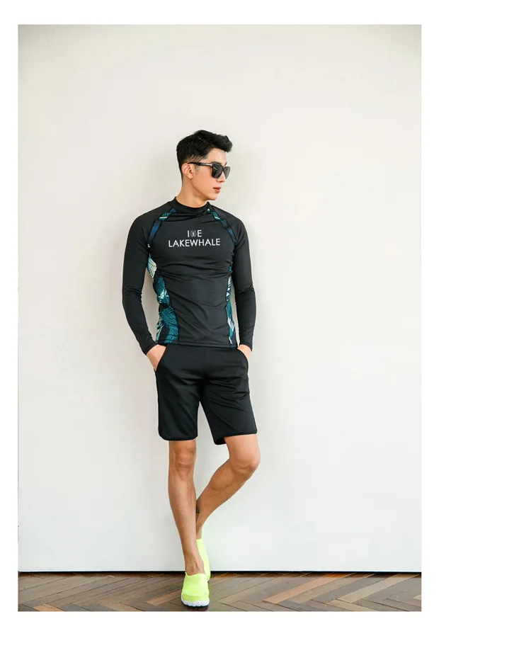 New Style South Korea Couples Diving Suit Long-sleeved Swimsuit Men And Women Sun-resistant Jellyfish Clothing Snorkeling Suit C