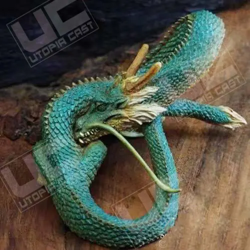 

8 CM Miniature Sleeping Chinese Dragon Static Exquisite Modeling Unpainted DIY Figure Resin Model Kits Collection