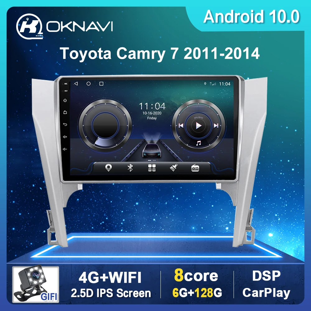 Автомобильный радиоприемник для Toyota Camry 7 XV 50 55 2011-2014 GPS-навигация автомобильный