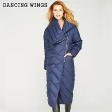 Повседневная Брендовая женская зимняя длинная куртка-пуховик, Толстая теплая Женская парка на 90% утином пуху, теплая верхняя одежда