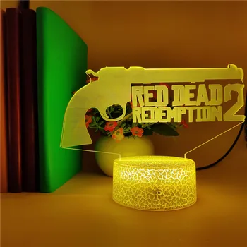 

Smart Phone Control Led Lamp Bedroom Decor Game Red Dead Redemption 7 Colors Nightlight Lamp for Children Gifts Home Decoration
