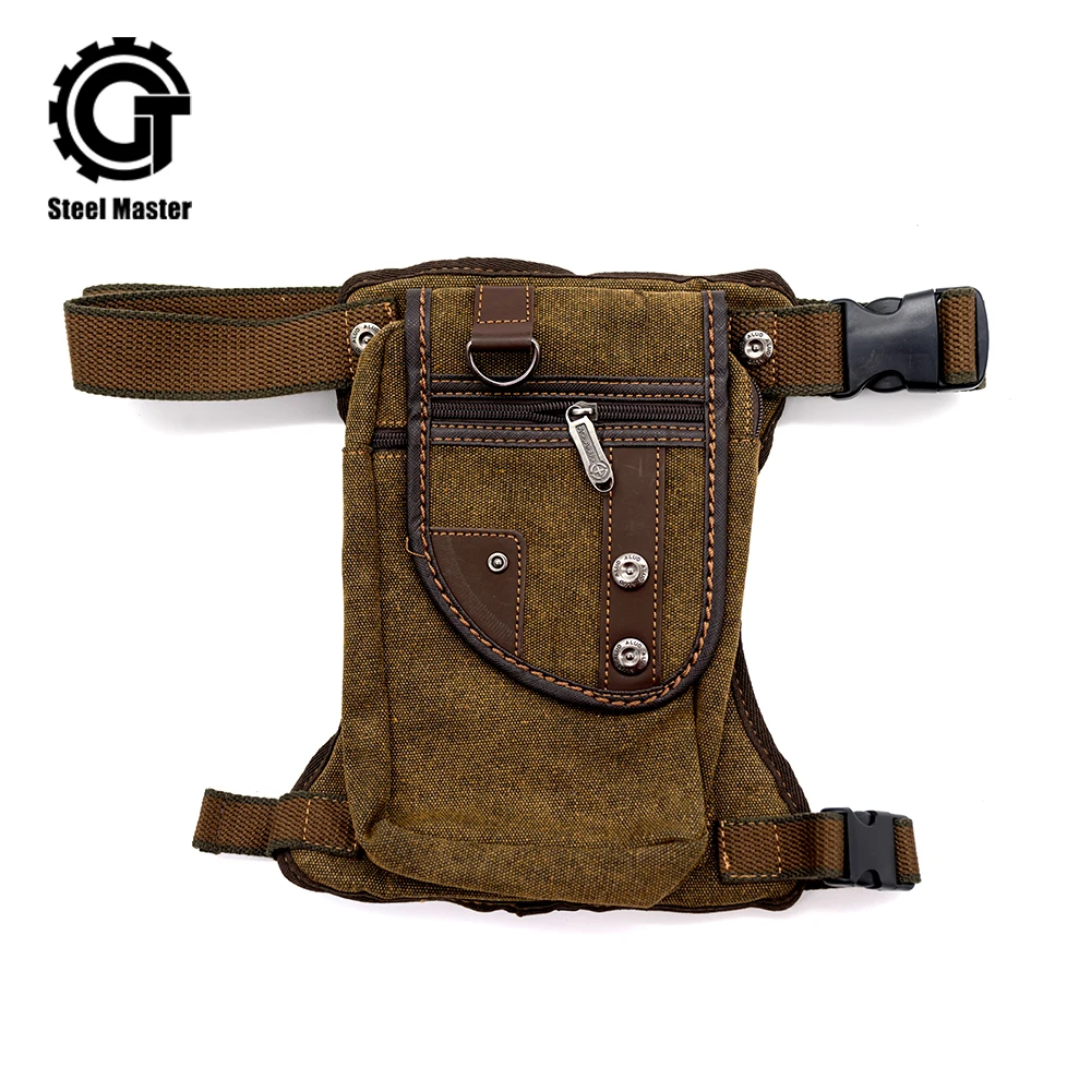 

2020 New Diagonal Cross Bag Retro Fashion Outdoor Sports Leg Bag Wear-resistant Waterproof Men's Canvas Belt Bag