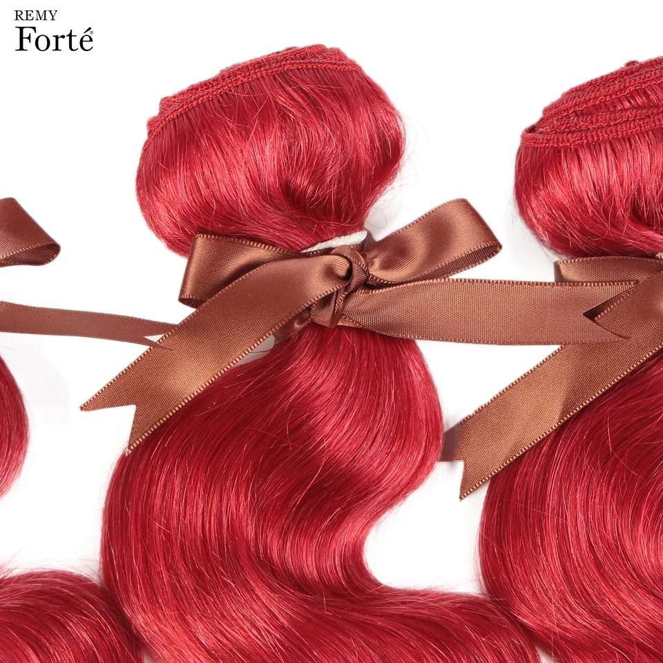 Remy Forte Hair Bundles Brazilian Hair Weave Bundles Red Bundles Human Hair 1/3/4 Hair Extension Single Bundles Hair vendors