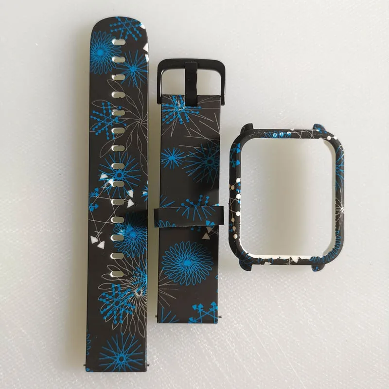 Color 5 Amazfit Bip браслет ремешок чехол для оригинального Xiaomi Amazfit Bip ремешок Камуфляжный, силиконовый ремешок для часов Защитные чехлы для экрана - Цвет: Color 5