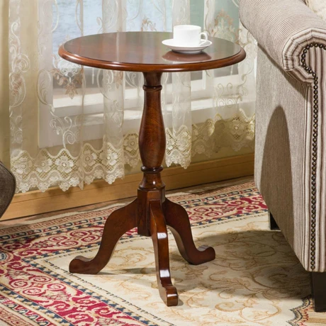 Домашний приставной стол мебель Массив дерева круглый журнальный столик 51x51x66 см для гостиной маленькая тумбочка боковой Диванный столик B560