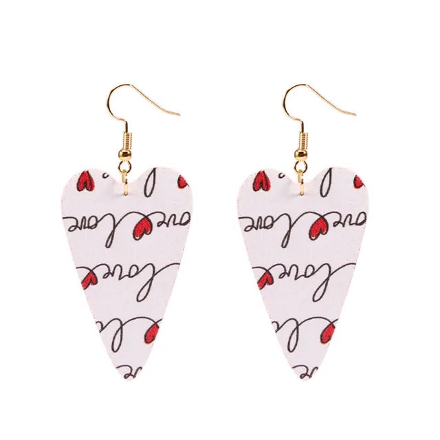 Love Heart Pendant Hollow Pu Leather Earrings New Dangle Earrings for women Valentine's Day Gift Wholesale valentine earrings T2196WZM75