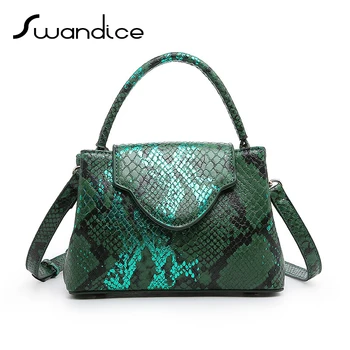 

Luxury Python Snake Ostrich Crocodile Pattern Vintage Flap Handbags Crossbody Messenger Shoulder Bags Women Female Ladies 2020