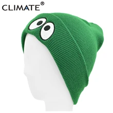 CLIMATE Cute Eyes Beanie зеленая зимняя шапка для мужчин и женщин Зимняя Серая шапка Осенняя теплая шапка вязаная зимняя вязаная шапка Capfor для мужчин и женщин