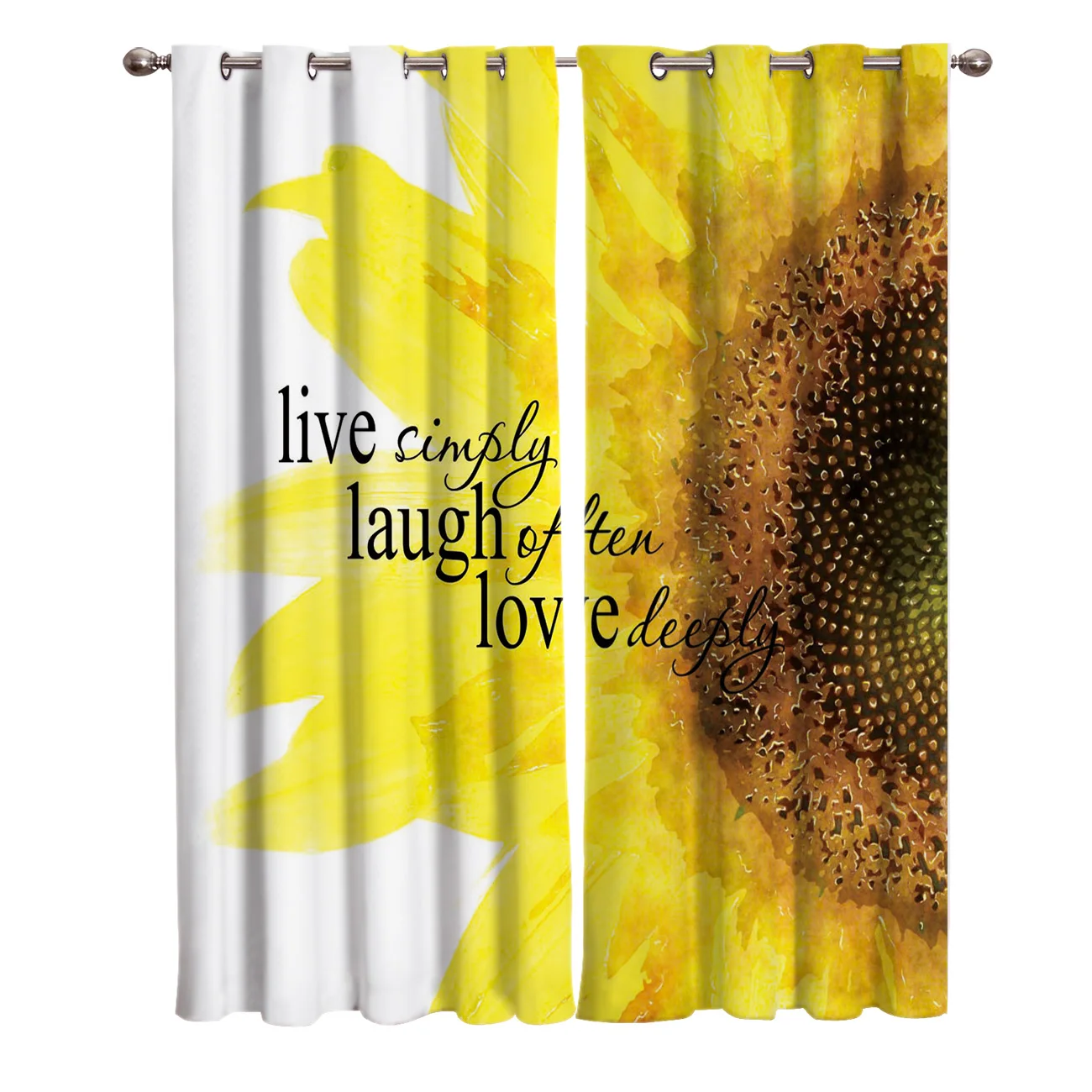 Занавески на окна Живой смех часто любит глубоко Подсолнух занавески для