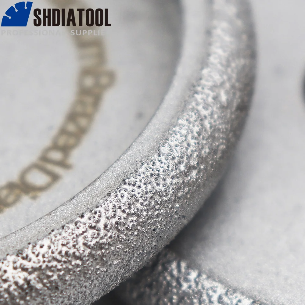 SHDIATOOL Dia75mmx10mm Vacuum Brazed Diamond CONVEX Wheel/Profile Wheel For Stone Artificial Stone Ceremics, Glass, Concrete....