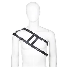 Fetish Men Sexy Leather Harness Male Exotic Bondage Top Night Clubwear Rave Costumes Gay Straps Harajuku Cosplay Suspender