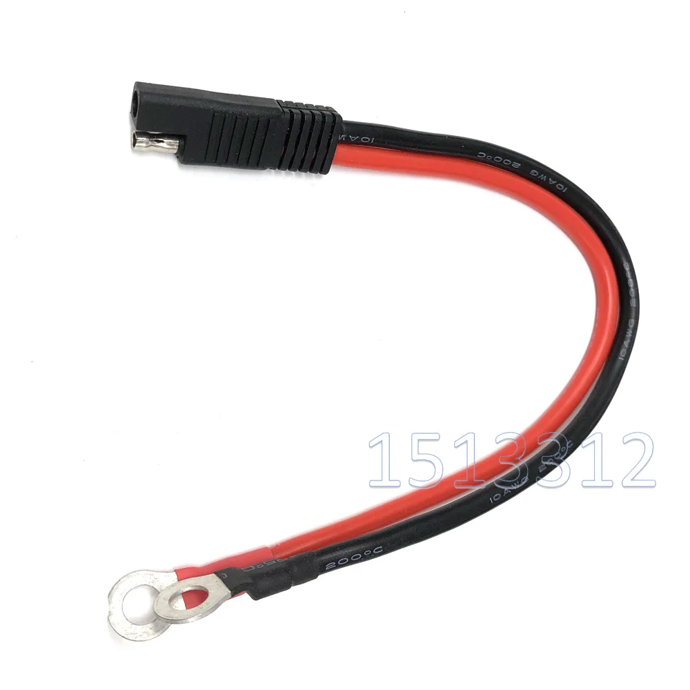 10AWG 30 см SAE-хомут с круглым воротником для мальчиков и девочек терминал жгут 2 Pin быстрого отсоединения штепсельной вилки SAE соединение мотоцикл, автомобиль, трактор-60-200 по Цельсию