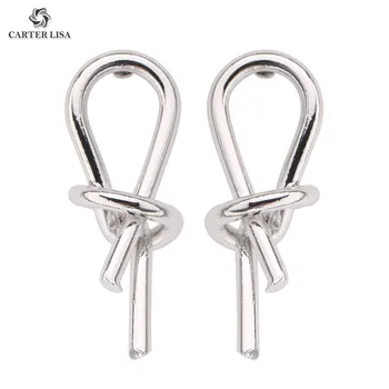 

CARTER LISA High Quality Basic Alloy Hook Ear Wires Earring Hooks Knot Hook Earring Wires French Hook Earrings
