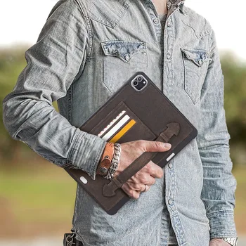 

retro tablet case with ipencil position leather case for ipad pro 11