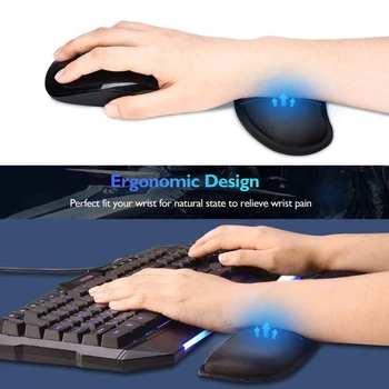 

Wrist Rest Mouse Pad Memory Foam Superfine Fibre Wrist Rest Pad Ergonomic Mousepad for Typist Office Gaming PC Laptop