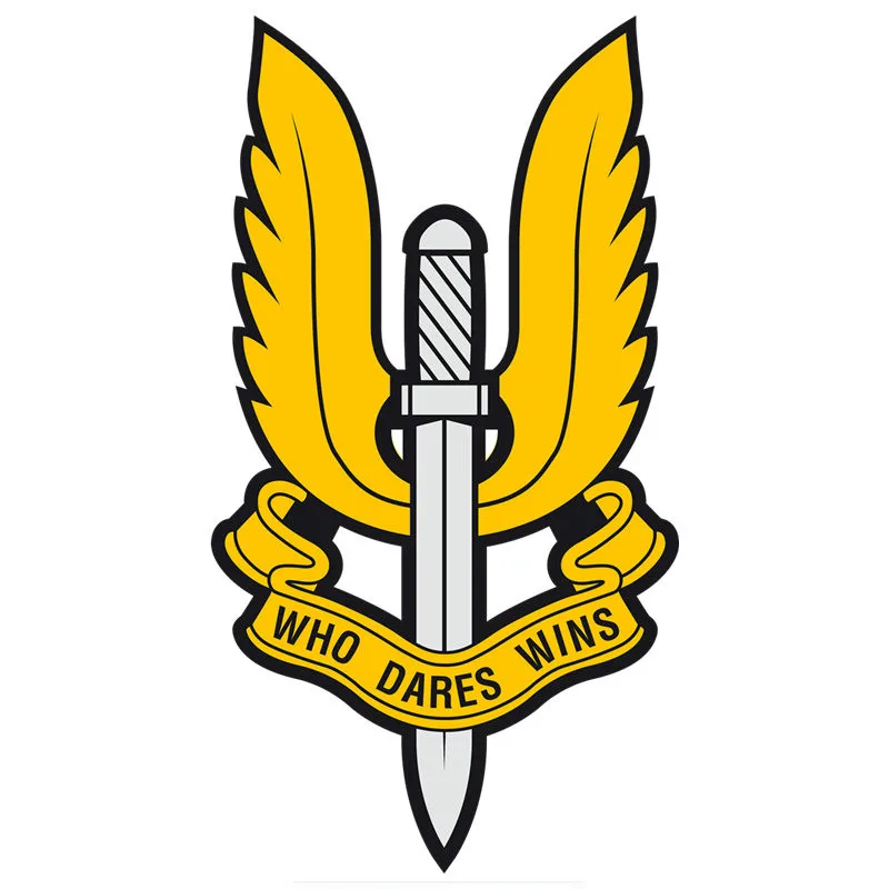 

Personality Car Sticke Gcool British Logo Who Dares To Wins Vinyl Waterproof Car Window High Quality Accessories Custom PVC