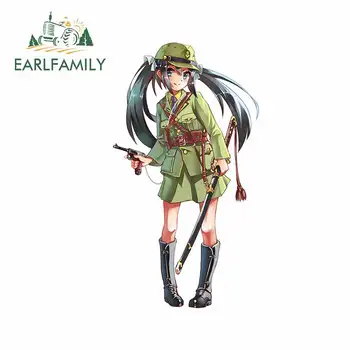 

EARLFAMILY 13cm x 7.3cm For Girl Scratch-Proof Car Stickers Cartoon Decal Waterproof Personality Creative Suitable for VAN RV