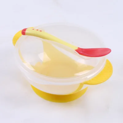 Универсальная Гироскопическая чаша для кормления практичный дизайн для кормления детей вращающаяся посуда баланс твердый Гироскопический зонтик 360 влагозащищенный вращающийся Новинка - Цвет: Yellow Cover