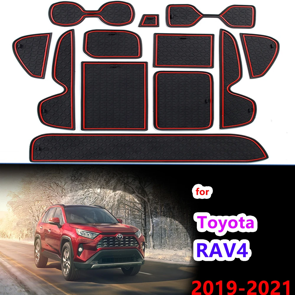 Anti Slip Rubber Cup Cushion Door Groove Mat for Toyota RAV4 XA50 RAV 4
