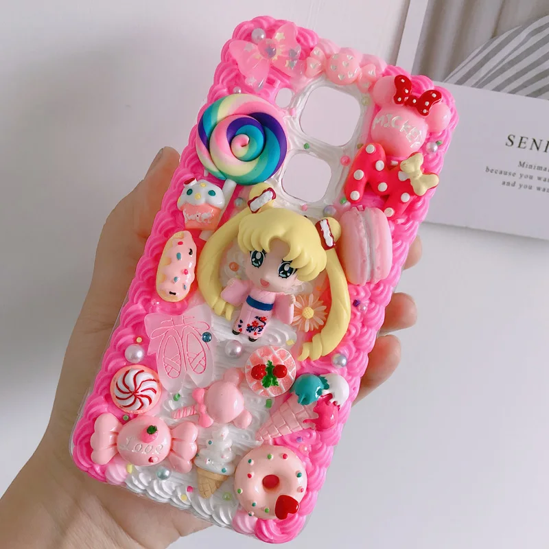 Чехол для iPhone 11pro max DIY 3D чехол Sailor Chibi Moon телефона iP 7/8 plus кремовый ручной работы 6/6s +