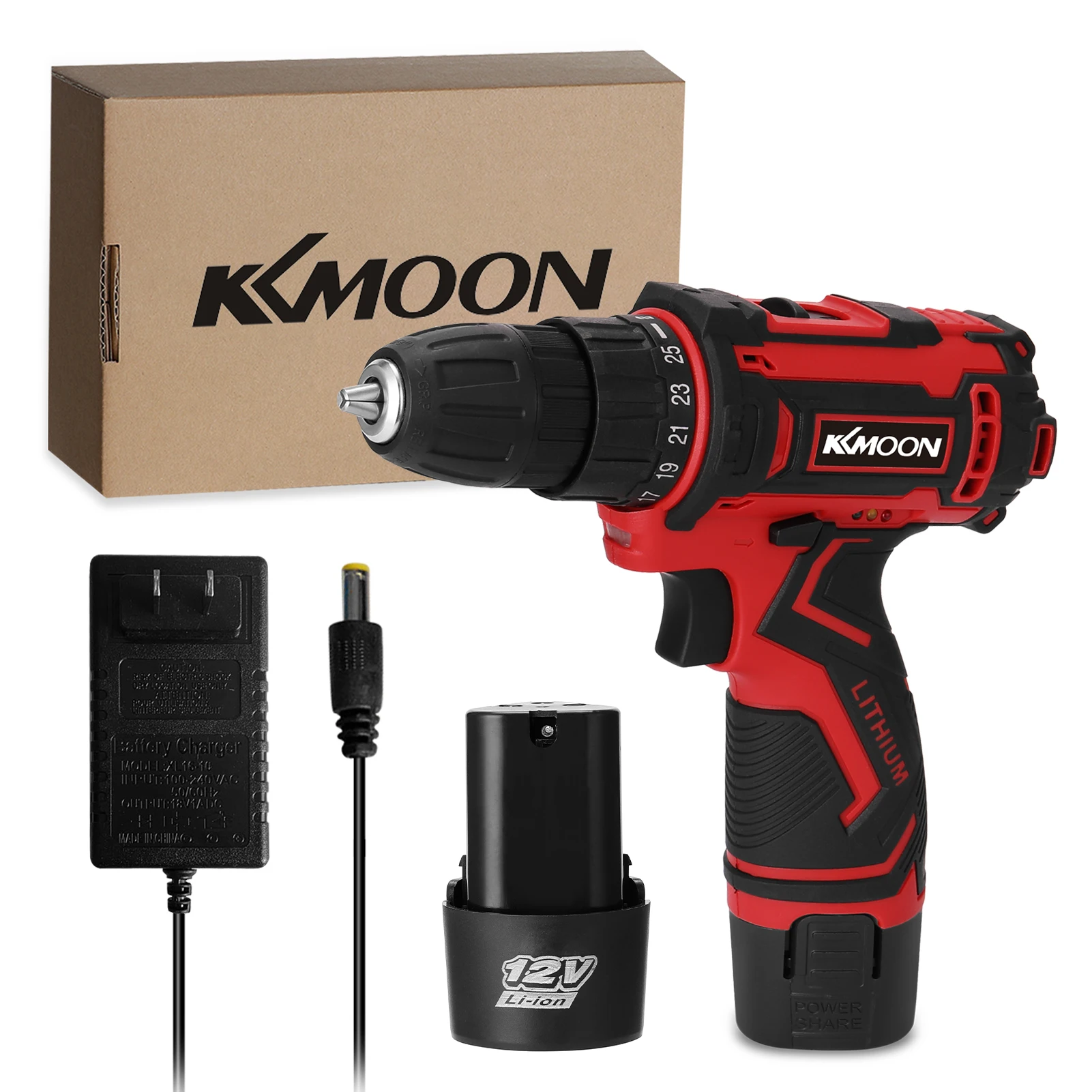 KKmoon 12V Cordless Drill Electric 