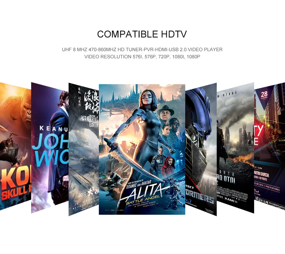 U2C DVB-T2 ТВ тюнер приемник Цифровой Full HD 1080P DVB T2 Vga H.264 с USB WiFi спутниковый приемник-декодер DVB T2 меню на русском