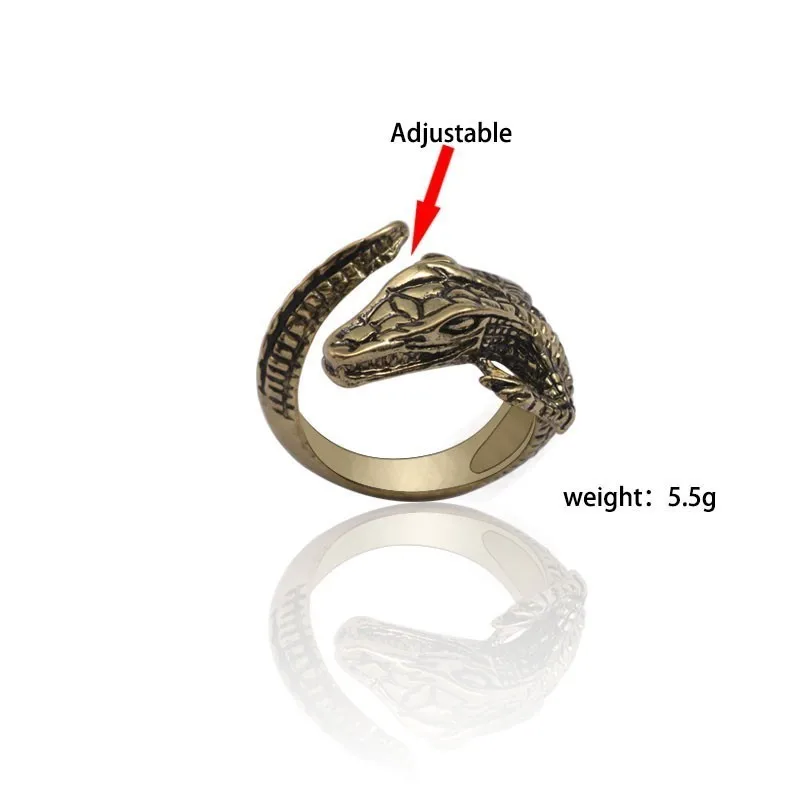 Vintage-Punk-Animal-hombres-Anillo-g-tico-cocodrilo-anillos-para-mujeres-Unisex-apertura-Anillo-ajustable-joyer