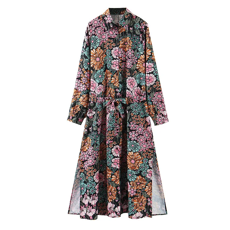 2019 CBRL Женские Модные Платья с цветочным принтом VESTIDO s m AXI длина женское платье для