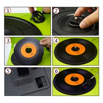 

2pcs Accessories Music Phonograph 37MM Turntable 7inch Home Audio Plastic Replacement Mini Vinyl Record Adapter 45RPM Technicas