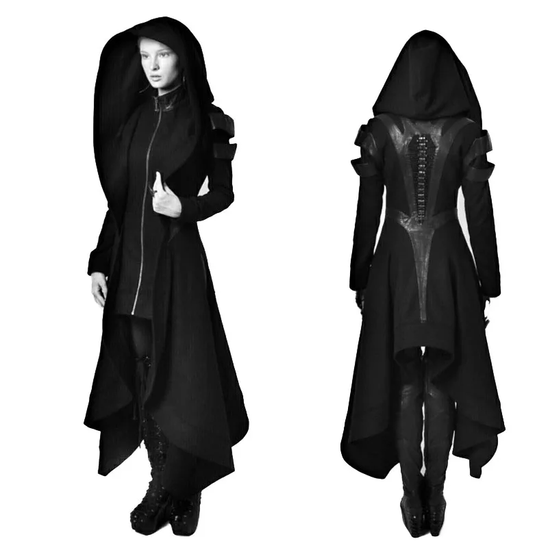 new XXXXXL XXXXL Women vintage Steampunk Victorian Gothic Coat Jacket Lace Trim Bandage Medieval coat costume